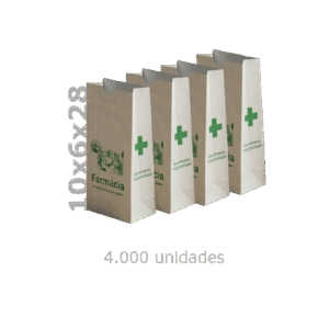 3x Saquetas genéricas farmácia | 10x6x28 + 1 Oferta